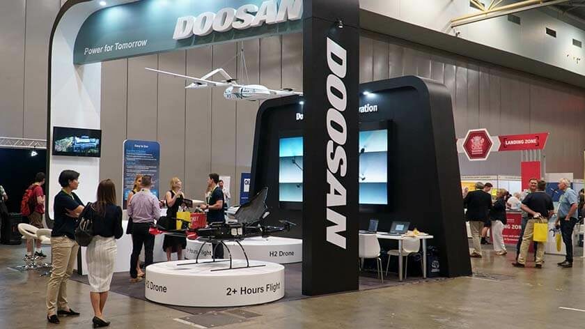 Dosan stand at World of Drones & Robotics Congress