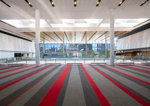 Image of the Plaza Link Foyer carpet refurbishment