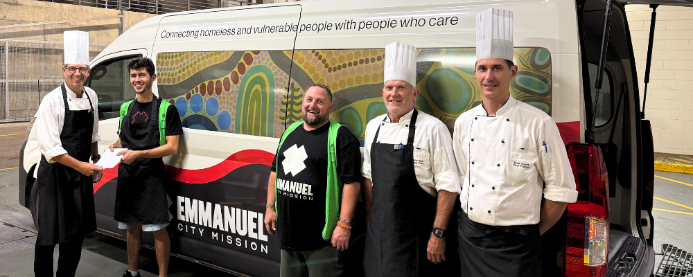 Image of BCEC chefs and volunteers from Emmanuel City Mission