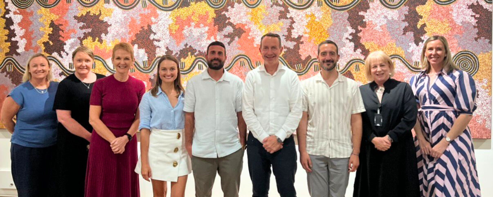 Group photo of representatives from the Brisbane Convention & Exhibition Centre, Brisbane Economic Development Agency and Headquarters magazine.